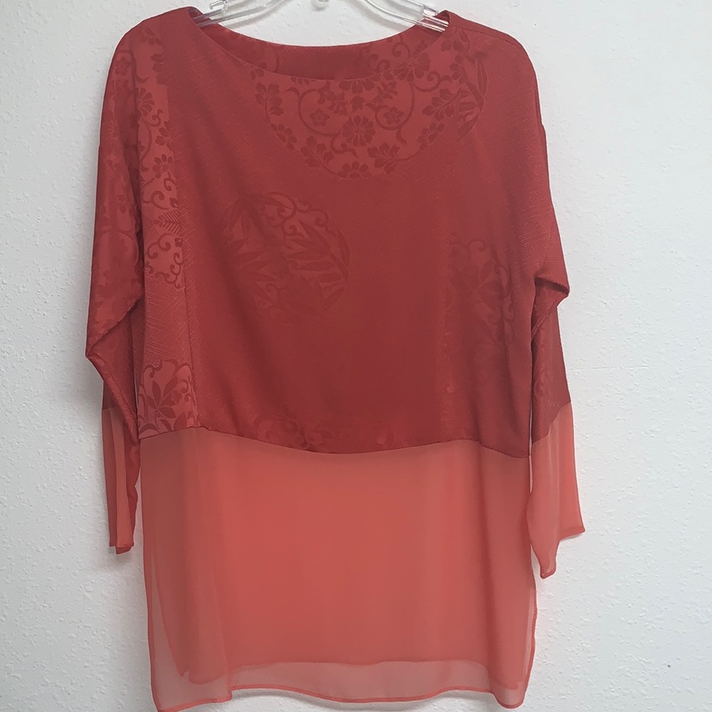 Anne Namba pinky orange blouse